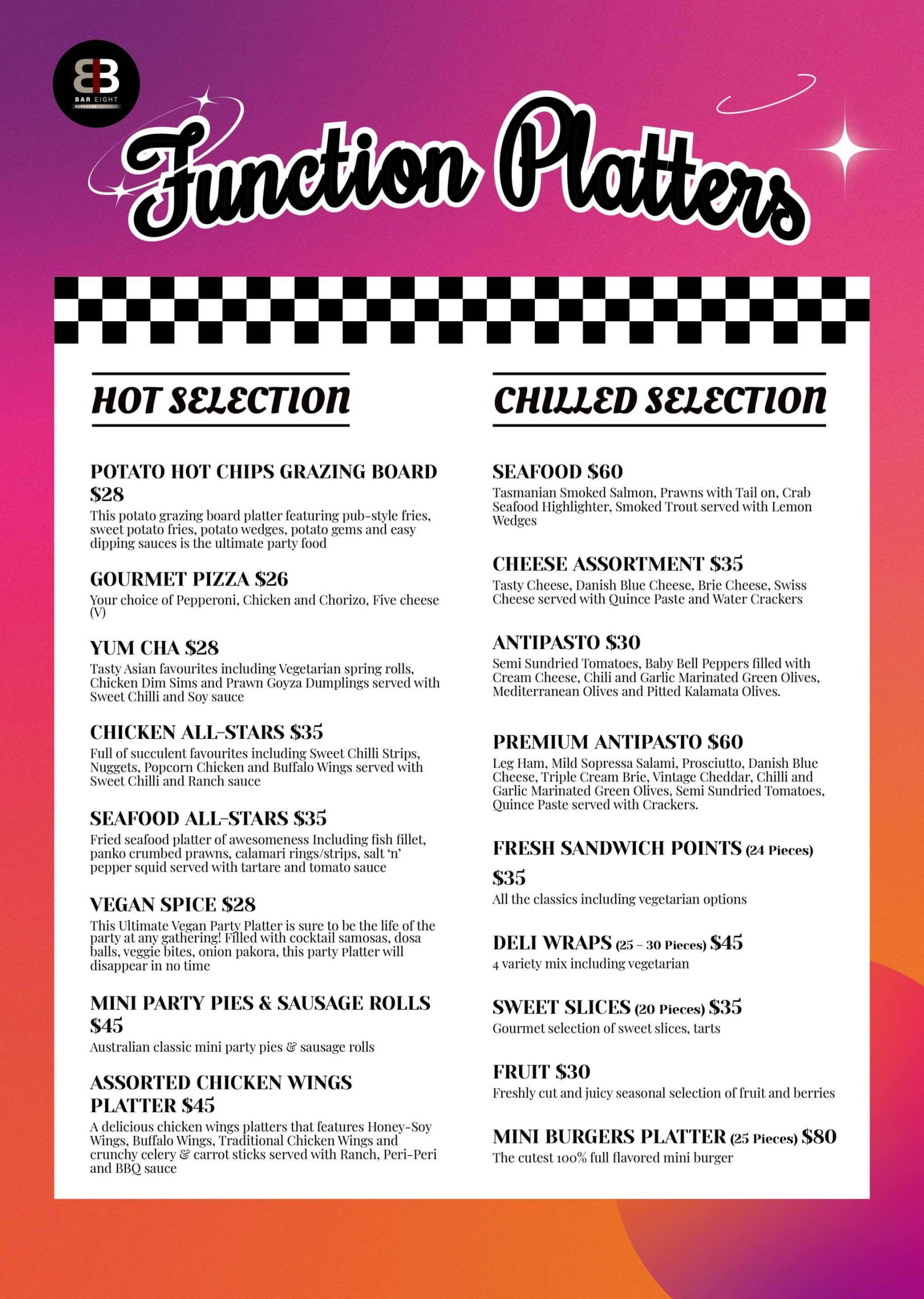 Function Platters - Bar Eight Function Platters - Bar Eight